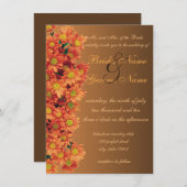 Invitation Mariage de fleurs d'automne (Devant / Derrière)