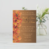 Invitation Mariage de fleurs d'automne (Debout devant)