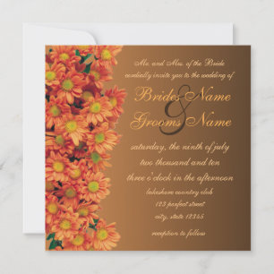 Invitation Mariage de fleurs d'automne