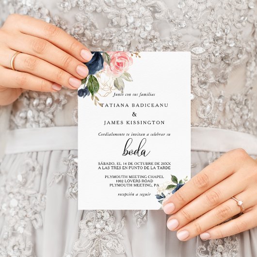 Invitation Mariage de fleurs d'automne