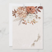 Invitation Mariage de fleurs d'automne (Dos)