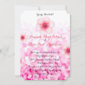 Invitation Mariage de fleurs de cerises (Devant)