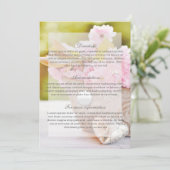 Invitation Mariage de fleurs de cerisier-rose (Debout devant)