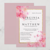 Invitation Mariage de fleurs de cerisier rose (Devant / Derrière)