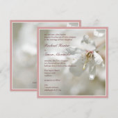 Invitation Mariage de fleurs de cerisier rose pâle (Devant / Derrière)