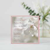 Invitation Mariage de fleurs de cerisier rose pâle (Debout devant)
