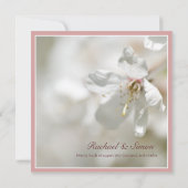 Invitation Mariage de fleurs de cerisier rose pâle (Dos)