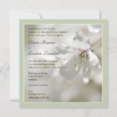Invitation Mariage de fleurs de cerisier vert (Devant)