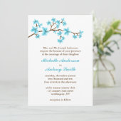 Invitation Mariage de fleurs de cerisiers d'Aqua (Debout devant)