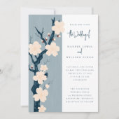 Invitation Mariage de fleurs de cerisiers japonais (Devant)