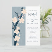 Invitation Mariage de fleurs de cerisiers japonais (Debout devant)