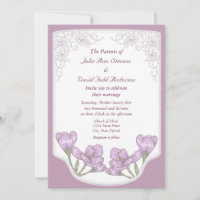 Mariage de fleurs de crocus pourpre printanière