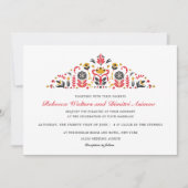 Invitation Mariage de fleurs de Khokhloma (Devant)