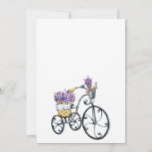 Invitation Mariage de fleurs de lavande lilas violet (Dos)