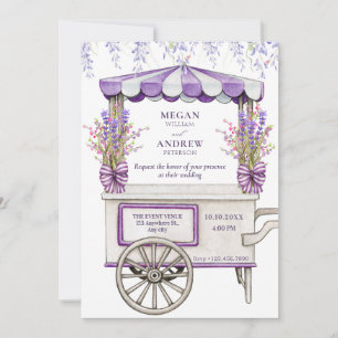 Invitation Mariage de fleurs de lavande lilas violet