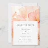 Invitation Mariage de fleurs de pêche moderne Enregistrer la (Devant)