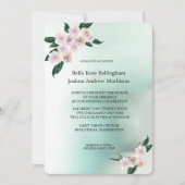 Invitation Mariage de fleurs de rose douce (Devant)