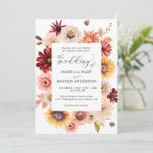 Invitation Mariage de fleurs de soleil de Bourgogne (Debout devant)