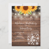 Invitation Mariage de fleurs de soleil de mâon Jar Russe (Devant)