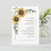 Invitation Mariage de fleurs de tournesol (Debout devant)