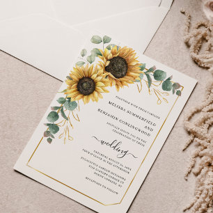 Invitation Mariage de fleurs de tournesol