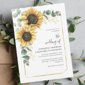 Invitation Mariage de fleurs de tournesol