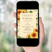 Invitation Mariage de fleurs de tournesol