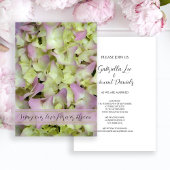 Invitation Mariage de fleurs d'Hydrangée presque roses
