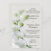 Invitation Mariage de fleurs d'orchidées (Devant / Derrière)