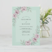 Invitation Mariage de Fleurs Douces et de Menthe en Arche (Debout devant)