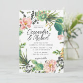 Invitation Mariage de fleurs du désert (Debout devant)