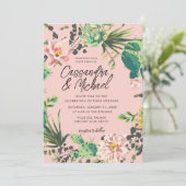 Invitation Mariage de fleurs du désert (Debout devant)