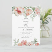 Invitation Mariage de fleurs du jardin (Debout devant)