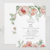 Invitation Mariage de fleurs du jardin (Devant / Derrière)