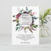 Invitation mariage de fleurs florales boho (Debout devant)
