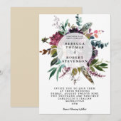 Invitation mariage de fleurs florales boho (Devant / Derrière)