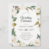 Invitation Mariage de fleurs florales botaniques (Devant)