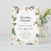 Invitation Mariage de fleurs florales botaniques (Debout devant)