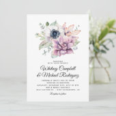 Invitation Mariage de fleurs florales rustiques Succulentes (Debout devant)