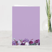 Invitation Mariage de fleurs géométriques violettes (Dos)