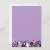 Invitation Mariage de fleurs géométriques violettes (Dos)