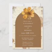 Invitation Mariage de fleurs habillé en automne (Devant)