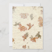 Invitation Mariage de fleurs habillé en automne (Dos)