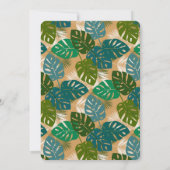 Invitation Mariage de fleurs Hibiscus de la Jungle hawaïenne (Dos)