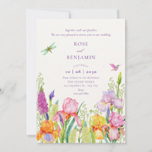 Invitation Mariage de fleurs irish Watercolor