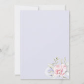 Invitation Mariage de fleurs lilas vert menthe rose botanique (Dos)