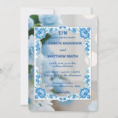 Invitation Mariage de fleurs monogramme classique Elegance Sc (Devant)