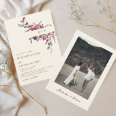 Invitation Mariage de fleurs multicolore Watercolor