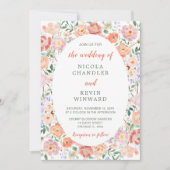 Invitation Mariage de fleurs printanières (Devant)
