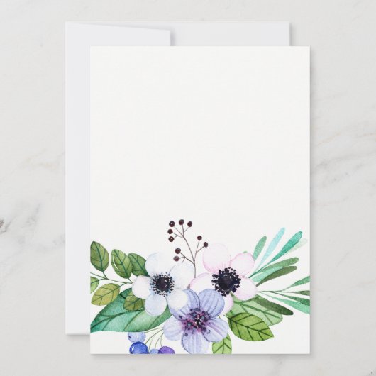 Invitation Mariage De Fleurs Pures Et Roses (Dos)